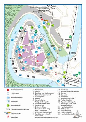 Stadtplan der Weilburger Innenstadt
